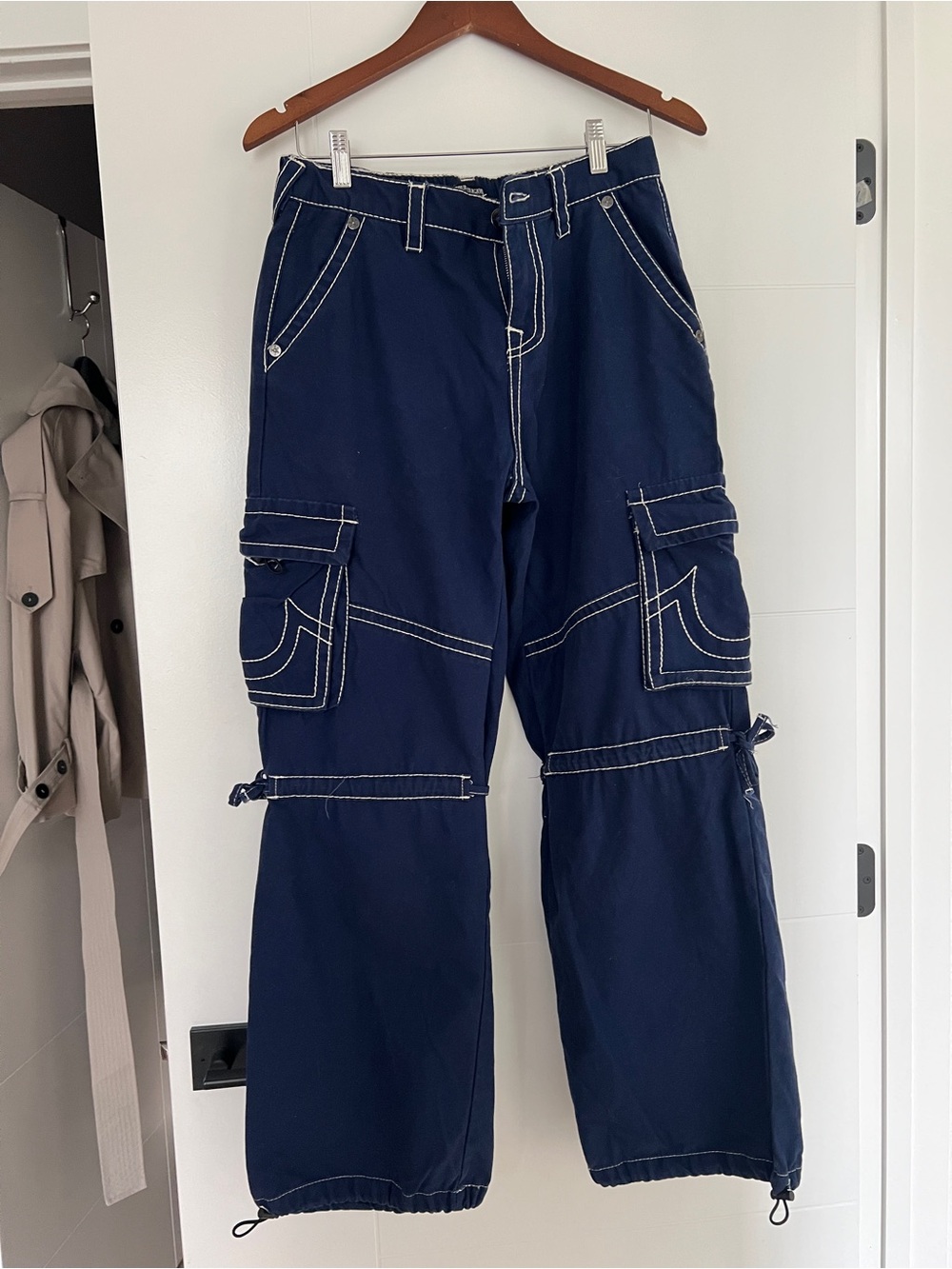 True Religion Cargo Pants Navy Blue